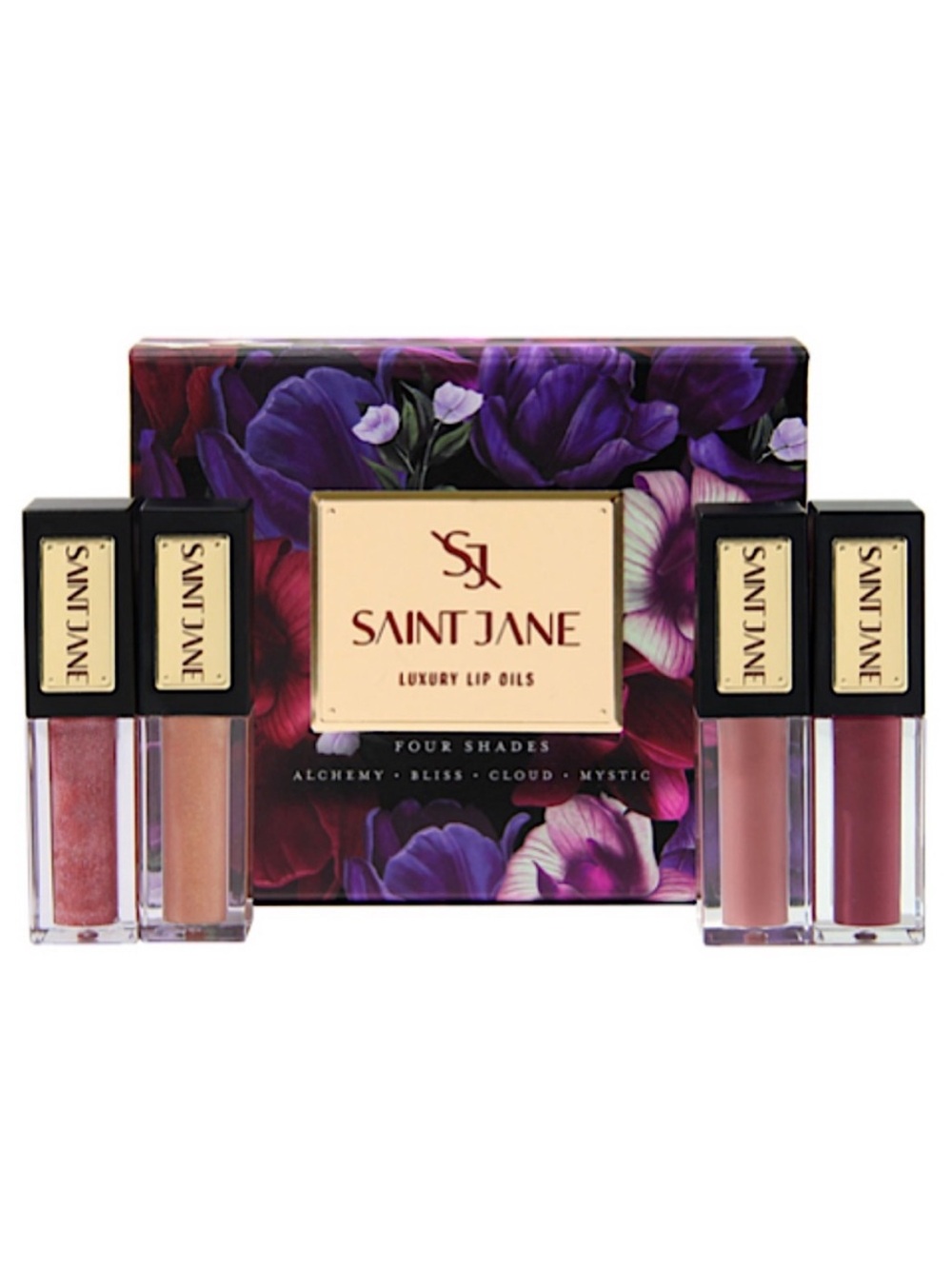 Saint Jane Limited Edition Holiday Collection Luxury Lip Oil 4-Piece Gift Set
